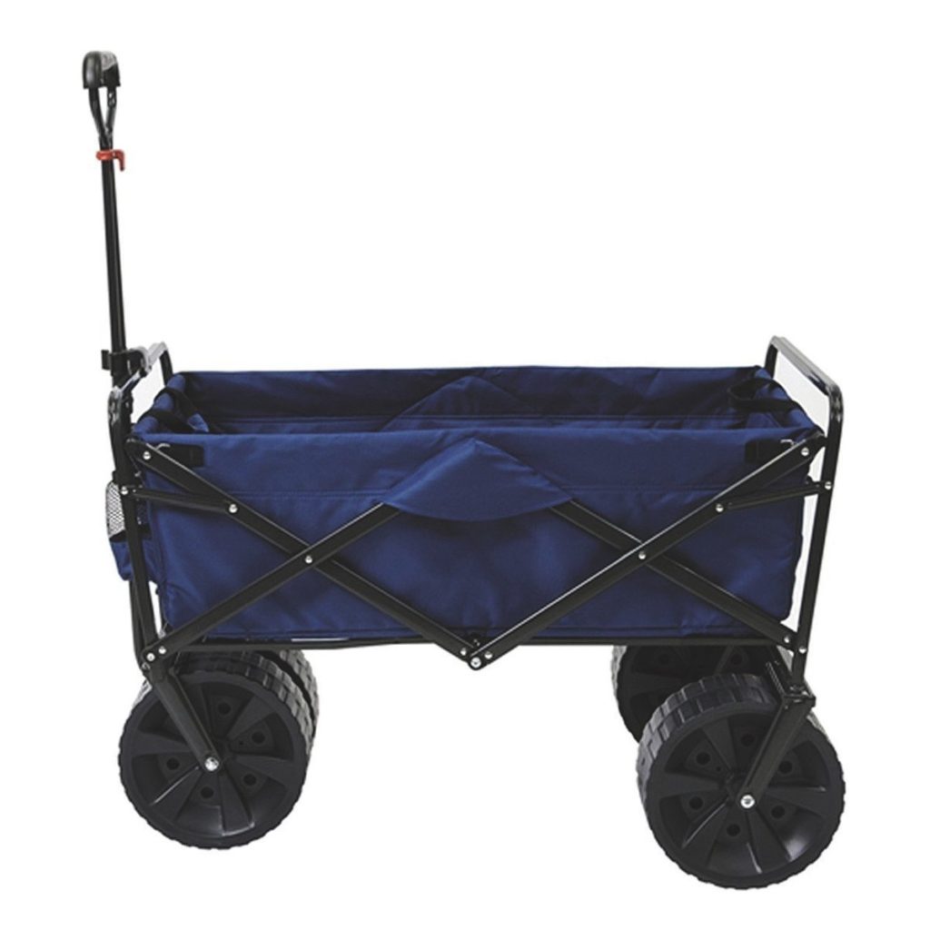 Mac-Sports-Heavy-Duty-Collapsible-Folding-All-Terrain-Utility-Beach-Wagon-Cart-Blue-Black