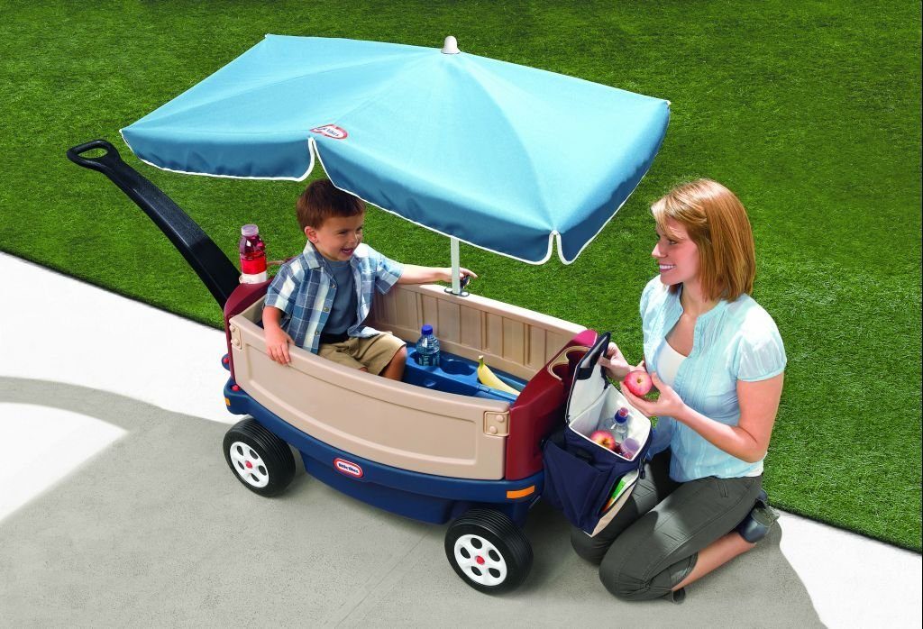 Little-Tikes-Deluxe-Ride-Relax-Wagon-With Umbrella Little Tikes Deluxe Ride and Relax Wagon With Umbrella