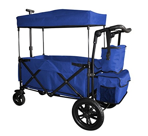Blue-Folding-Wagon-With-Canopy