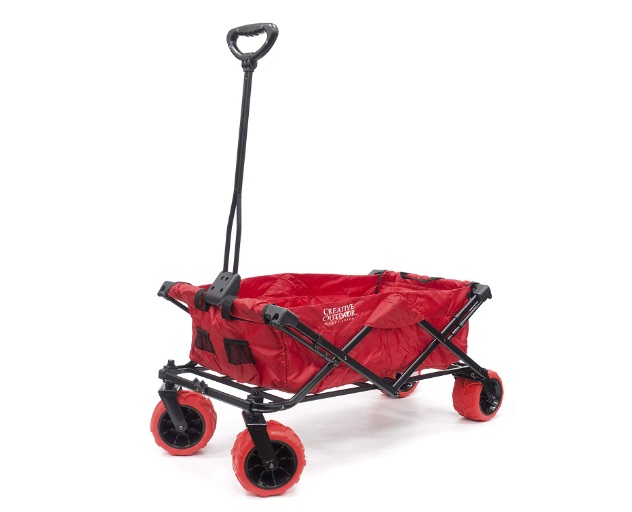 Red-Folding-Wagon-With-Canopy