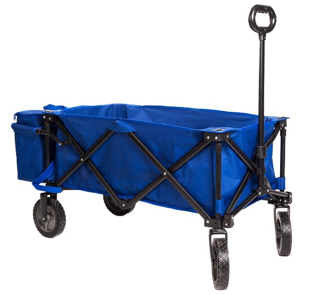 Collapsible-Beach-Wagon-Folding-Camping-Utility-Cart-with-Cooler-Ice-Bag-for-Outdoor-Supports-up-to-150lbs