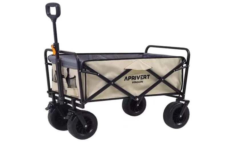 APRIVERT Heavy Duty Folding Cart with Large Capacity, All-Terrain Outdoor Cart with Big Wheels