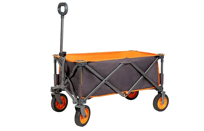 Portal Collapsible Folding Wagon, Push Pull Foldable Beach Wagon Cart with All-Terrain Wheels