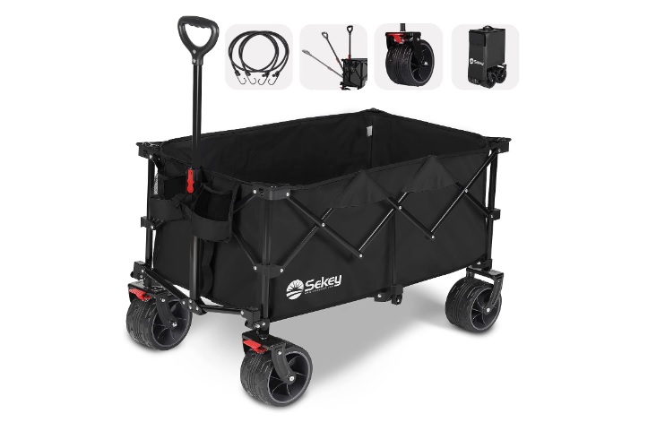 Sekey Collapsible Foldable Wagon with 220lbs Weight Capacity